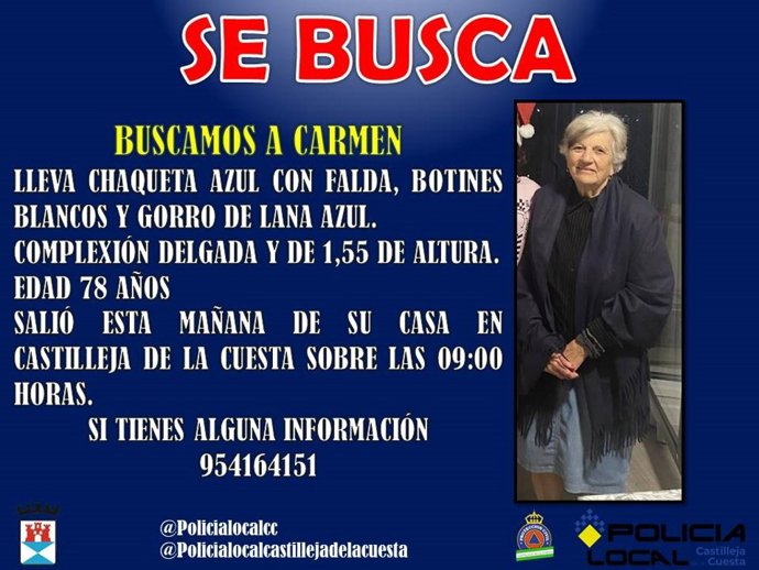 Imagen de la anciana desaparecida