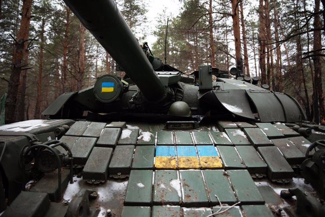 Imagen de archivo de un tanque ucraniano. 