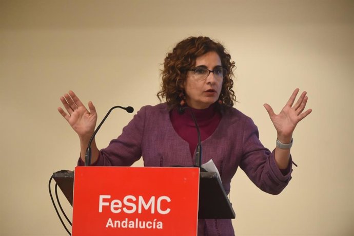 La ministra de Hacienda y Función Pública, María Jesús Montero, este miércoles en Málaga