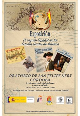 Cartel de la exposición 'El Legado Español en los Estados Unidos de América'.