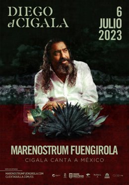 Cartel anunciador de Diego El Cigala en Marenostrum Fuengirola.