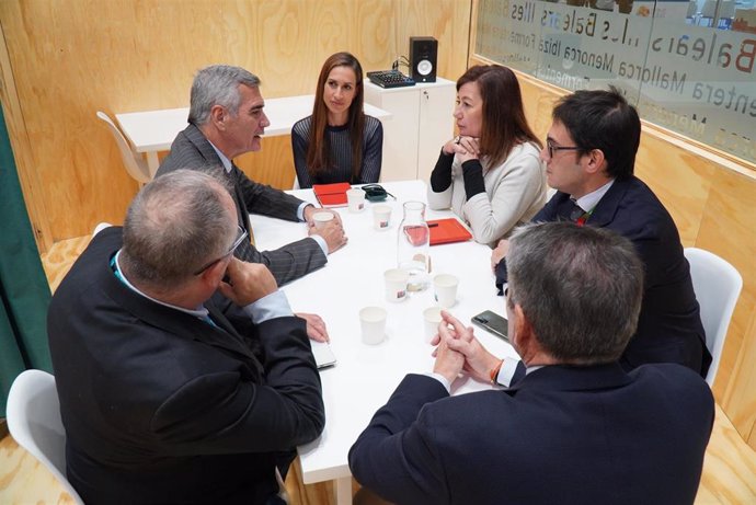 Armengol y Negueruela, durante la reunión con Baleria.