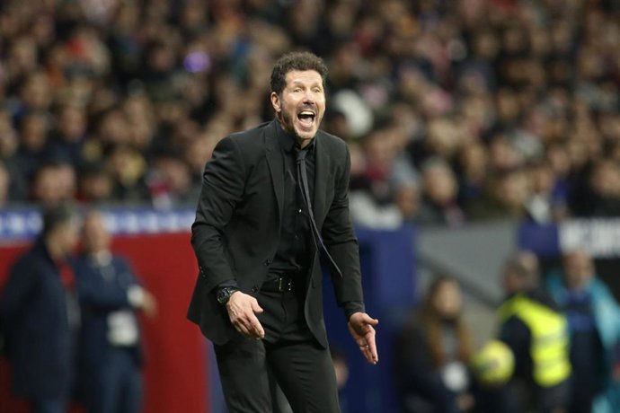 El entrenador del Atlético de Madrid Diego Pablo Simeone 