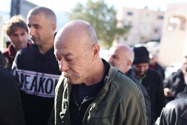 El palestino Maher Yunis tras ser liberado en Israel después de cumplir 40 años de condena por el asesinato de un soldado en 1980