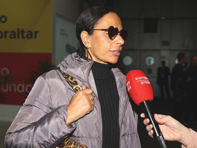 Claudia Rodríguez, viuda de Manolo Santana, en Fitur