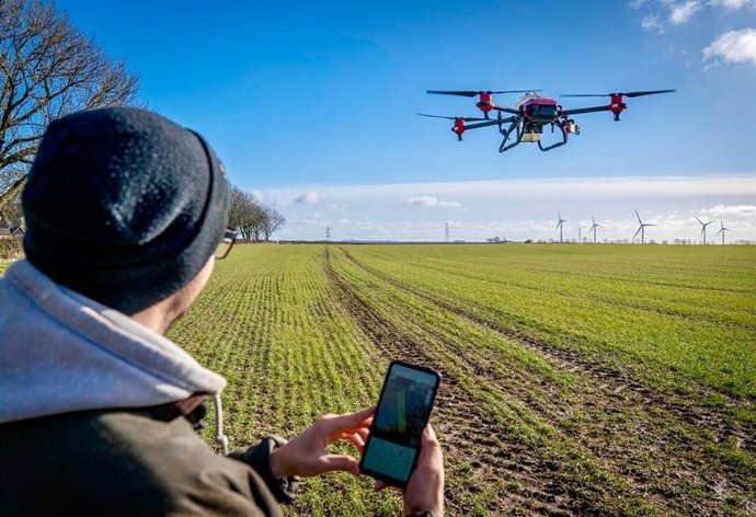 Pilot used smartphone to control XAG Agricultural Drone