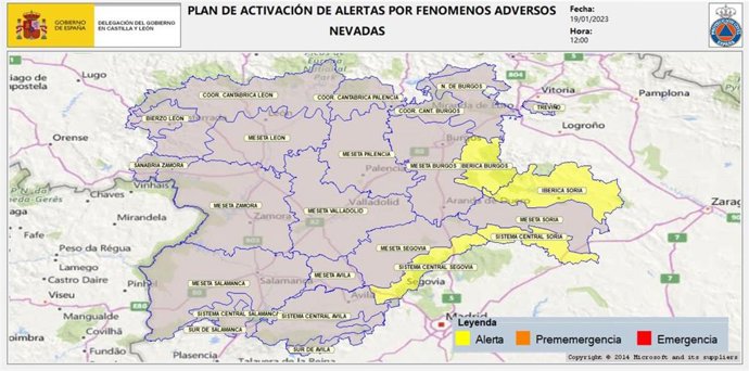 Mapa de alertas.