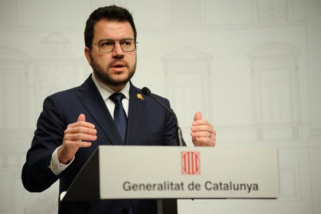 El presidente de la Generalitat, Pere Aragonès