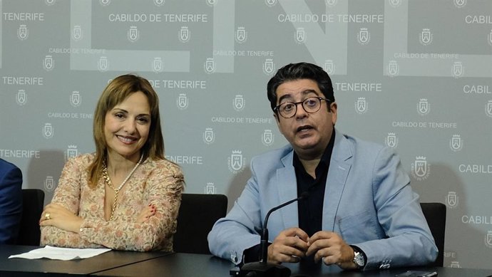 Archivo - La vicepresidenta segunda y consejera de Presidencia, Hacienda y  Modernización, Berta Pérez, y el presidente del Cabildo de Tenerife, Pedro Martín