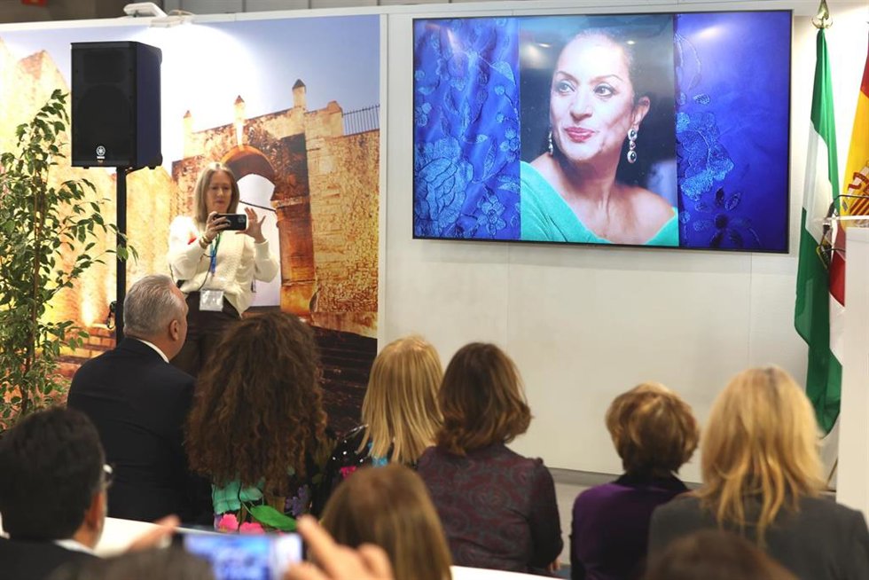 La artista Rosario Flores en la presentación del museo en Jerez en homenaje a su madre, Lola Flores, a 18 de enero de 2023, en Madrid (España).