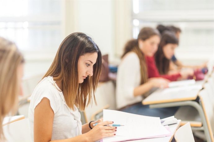 Clases en la Universidad Pablo de Olavide de Sevilla.