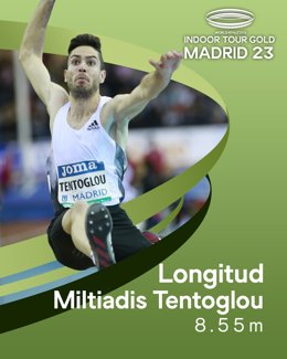 El campeón olímpico Tentoglou liderará el concurso de longitud del WIT Madrid.