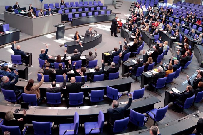 Una sesión en el Bundestag, la Cámara Baja del Parlamento de Alemania