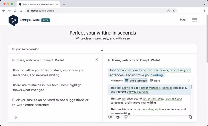 DeepL lanza Write, la herrameinta para corregir los errores gramaticales y de puntuación.