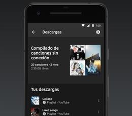 Biblioteca de YouTube Music.