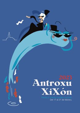 'No Más Lágrimas', De Javier Domingo, Propuesta Ganadora Del Concurso De Carteles Del Antroxu Gijonés