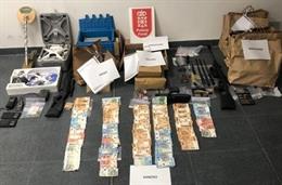 Imagen del material incautado