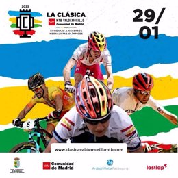 Los medallistas olímpicos Fullana, Hermida, Coloma y Valero, cartel de la Clásica de Valdemorillo de MTB.