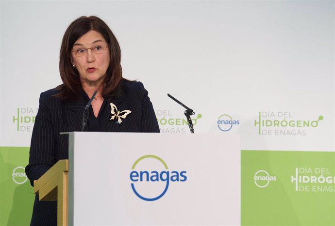 La presidenta de la CNMC, Cani Fernández, en la clausura del 'Día del hidrógeno' organizado por Enagás.