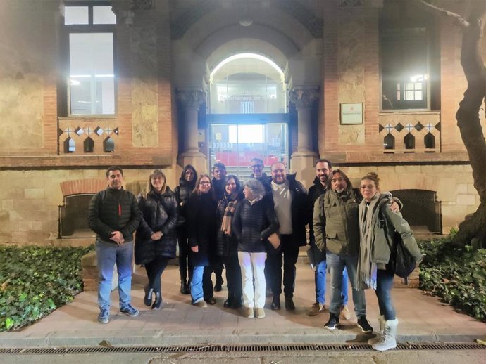 Representantes de la Mesa Sindical de Sanitat