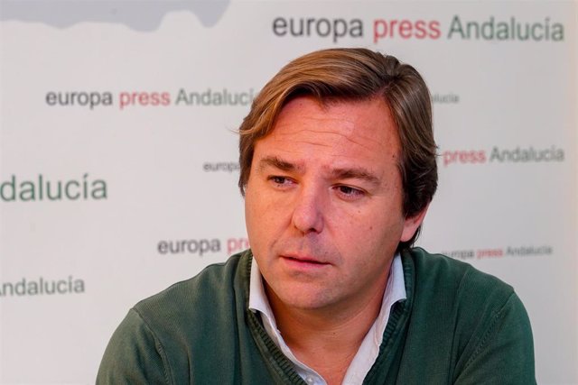 El secretario general del PP de Andalucía, Antonio Repullo, durante la  entrevista concedida a Europa Press Andalucía a 07 de enero del 2023 en Sevilla (Andalucía, España)