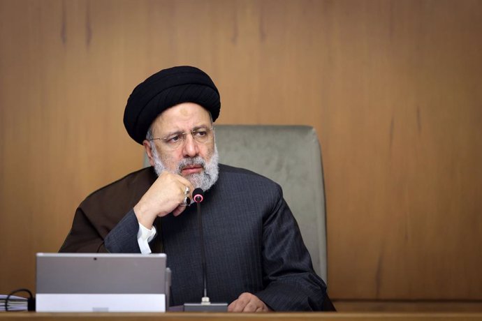 January 16, 2023, Tehran, Tehran, Iran: A handout photo made available by the Iranian presidential office shows, Iranian president EBRAHIM RAISI speaks during the government meeting. Referring to the reports about the sale of cars to some departments, o