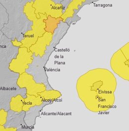 Avisos por vientos activos este viernes en la Comunitat Valenciana