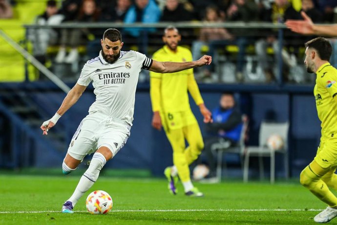 El jugador del Real Madrid Karim Benzema, en el encuentro de la Copa del Rey 2022-2023 ante el Villarreal. 