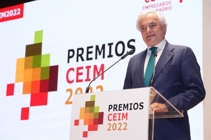 Archivo - Miguel Garrido, presidente de CEIM en la entrega de premios de la patronal madrileña en 2022