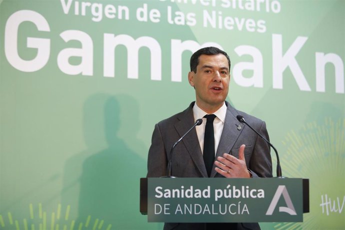 El presidente de la Junta de Andalucía, este viernes en Granada