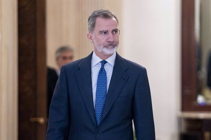 El Rey Felipe VI recibe a la Delegación Empresarial Mexicana en el Palacio de la Zarzuela, a 19 de enero de 2023, en Madrid (España). México cuenta con el pabellón más grande de los países de América Latina, rompiendo todas las marcas registradas en edi