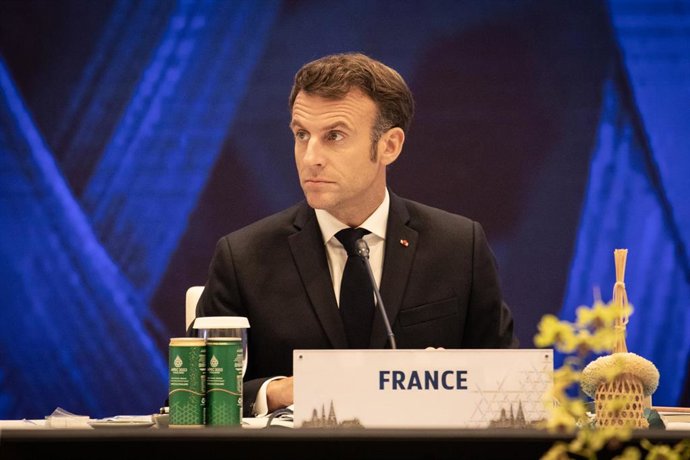 Archivo - El presidente de Francia, Emmanuel Macron, en Bangkok, Tailandia
