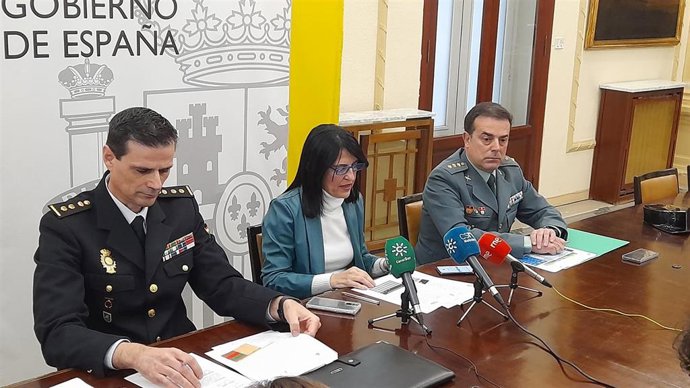 Rueda de prensa en la Subdelegación del Gobierno en Granada.