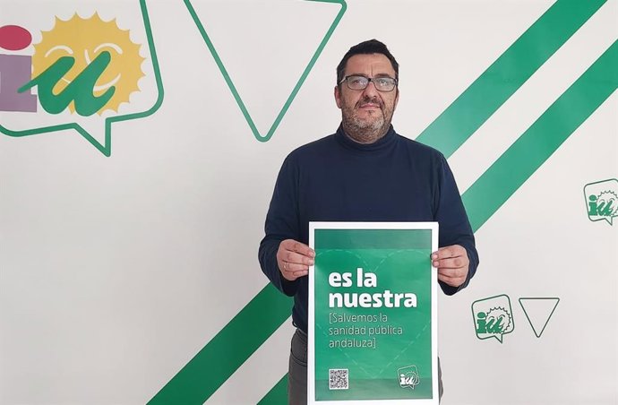 El coordinador provincial de Izquierda Unida Málaga, Guzmán Ahumada, en una imagen de archivo