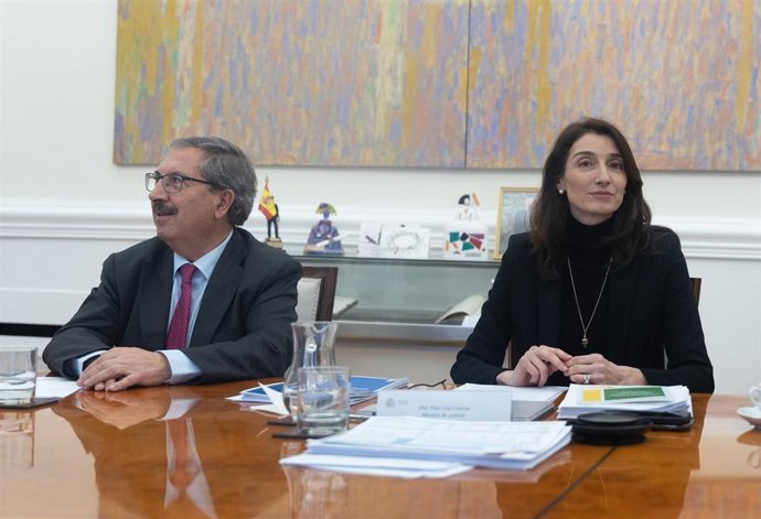 La ministra de Justicia, Pilar Llop, se reúne con el presidente del Consejo General del Poder Judicial (CGPJ), Rafael Mozo, en el Ministerio de Justicia, a 30 de diciembre de 2022, en Madrid (España). Durante su intervención, la ministra ha analizado el