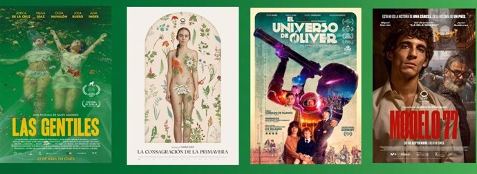 Archivo - Carteles de las candidatas al premio a Mejor Película en la 35 edición de los Premios Asecan del Cine Andaluz, archivo 