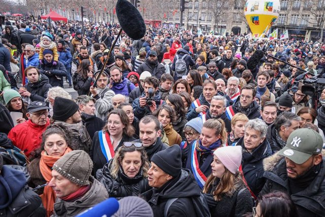 Manifestación nacional en Francia