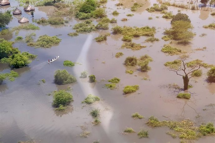 Archivo - Inundaciones en Pibor, Sudán del Sur