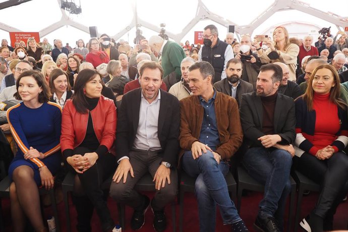 Míting de presentació de les candidatures de capitals de província del PSOE, amb la presncia de Pedro Sánchez, a Valladolid