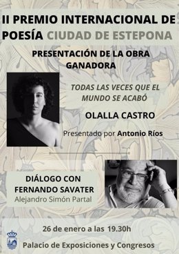 Cartel entrega II Premio de Poesía Ciudad de Estepona