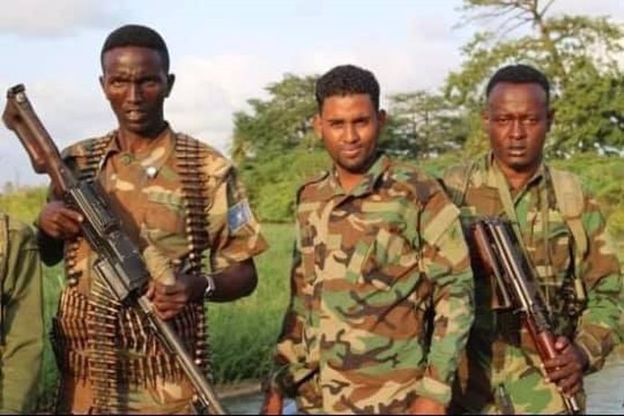 Archivo - Militares del Ejército de Somalia