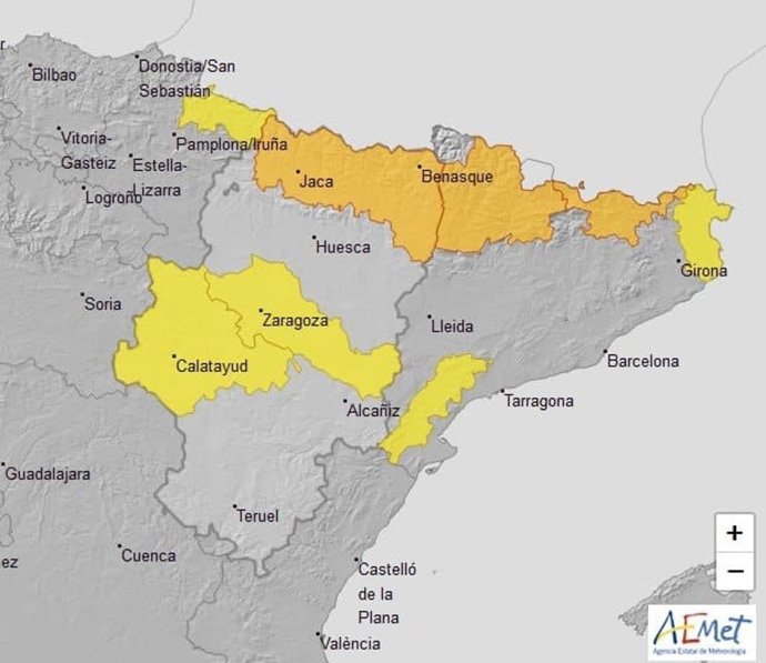 Aviso naranja por temperaturas mínimas.