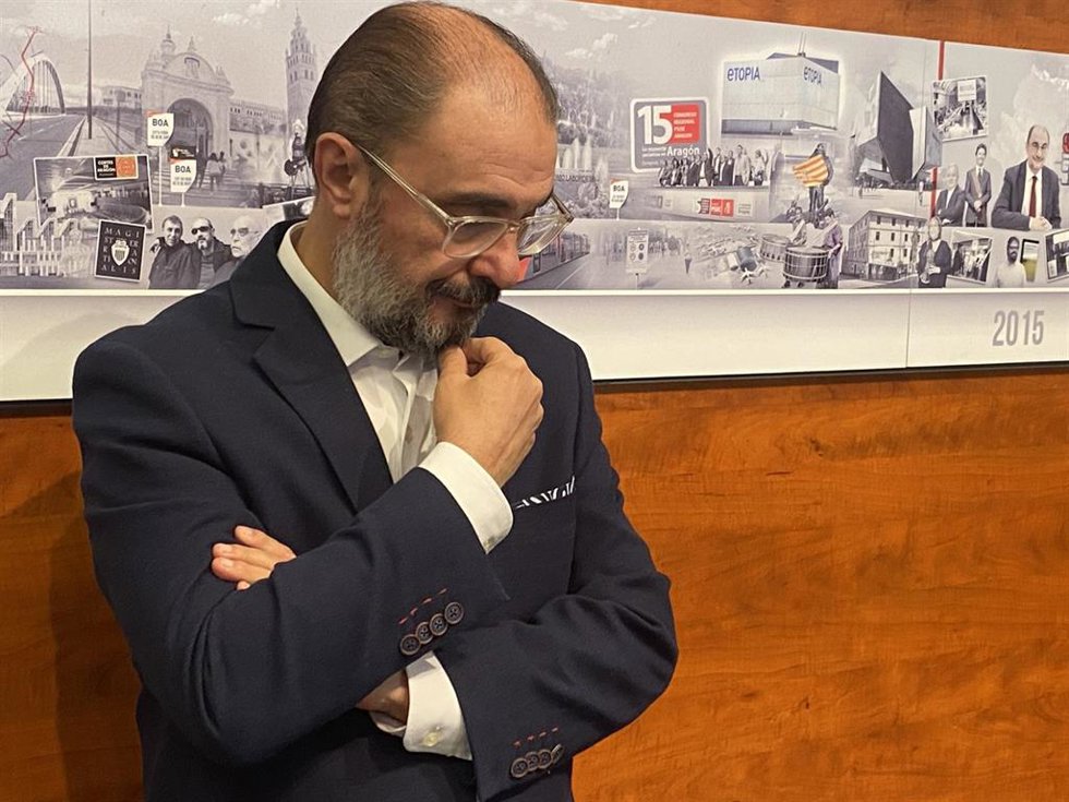 Archivo - El presidente del Gobierno de Aragón y secretario general del PSOE regional, Javier Lambán.