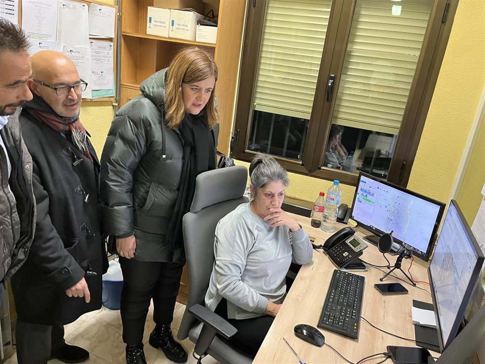 Clara Martín, durante su visita a Radio-Taxi.