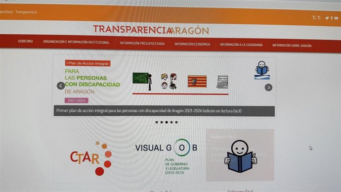 Imagen del portal de Transparencia.