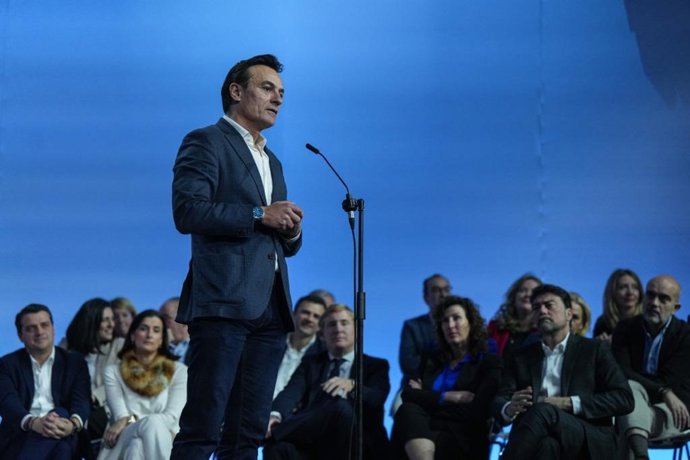 Agustín González, candidato del PP a la Alcaldía de Jaén, en el acto de presentación de candidatos en Madrid