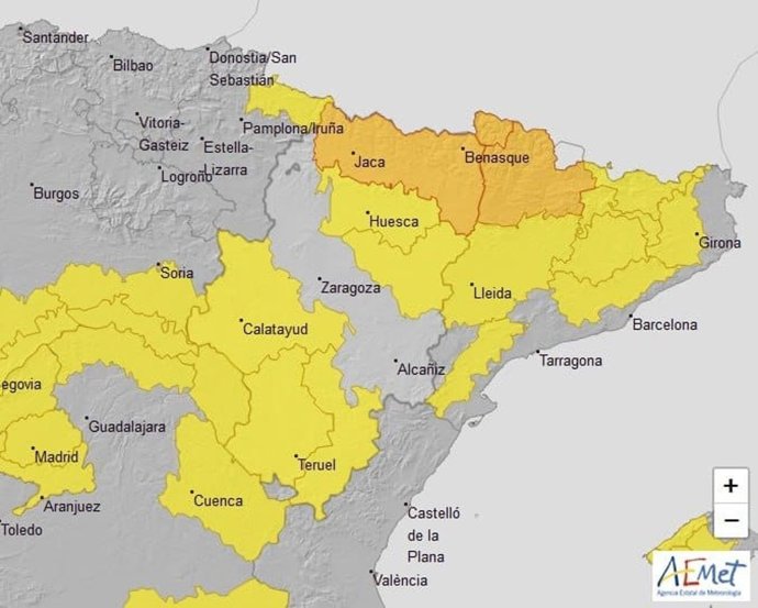 Aviso por temperaturas mínimas para el 23 de enero.