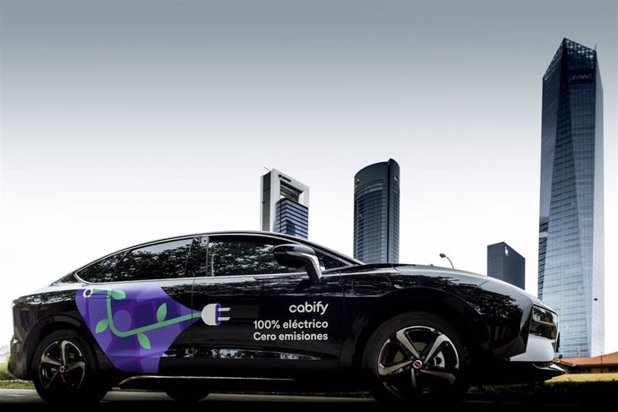 Archivo - Vehículo Cabify en MAdrid