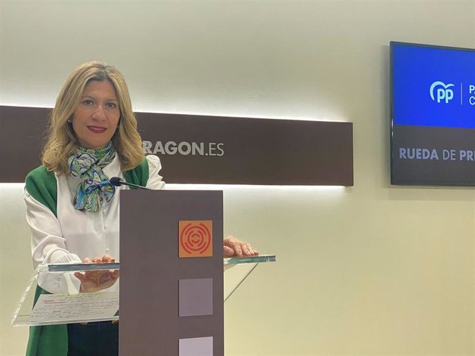 La portavoz del PP en las Cortes de Aragón, Mar Vaquero.