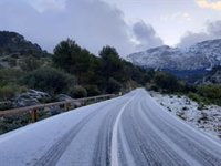 Reabren todos los tramos cerrados este lunes por acumulación de nieve en Mallorca